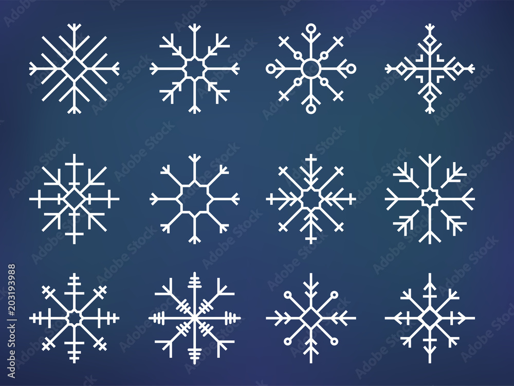 Snowflake design illustration icon