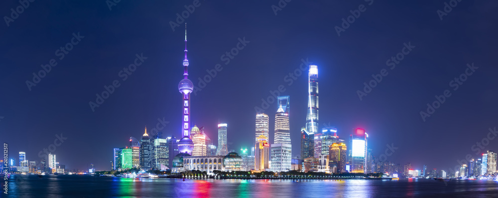 Panoramic view of Lujiazui, Shanghai