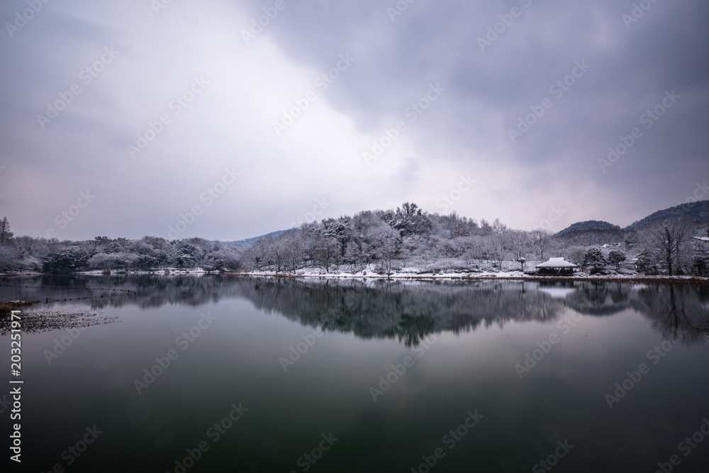 杭州西湖冬季景观