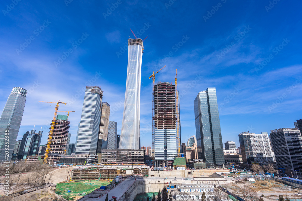 城市天际线全景