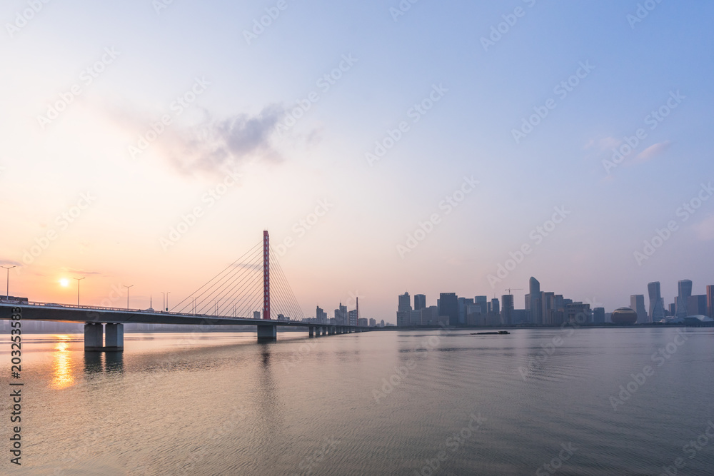 panoramic city skyline