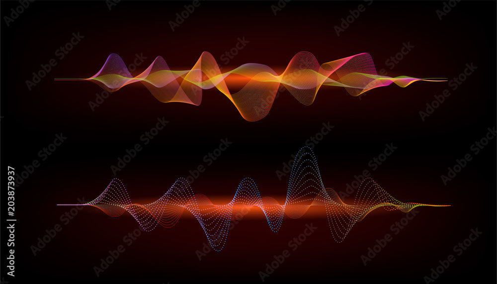 音频数字均衡器技术，脉冲音乐。声波、光频率或亮度的抽象