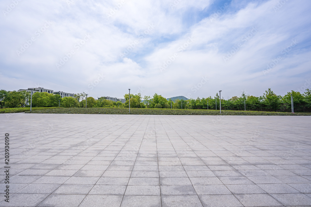 城市天际线全景空层