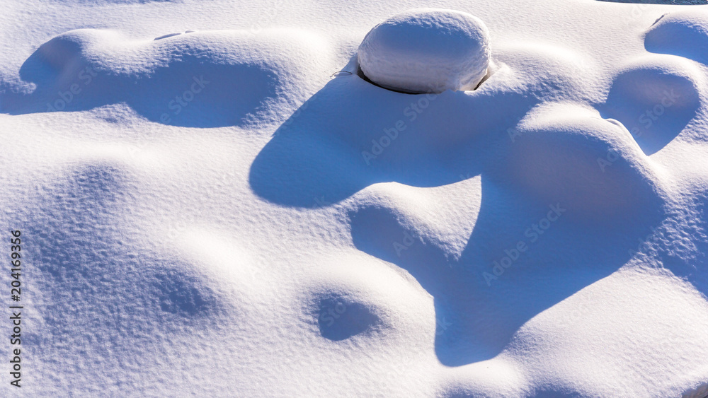 长白山冬季积雪