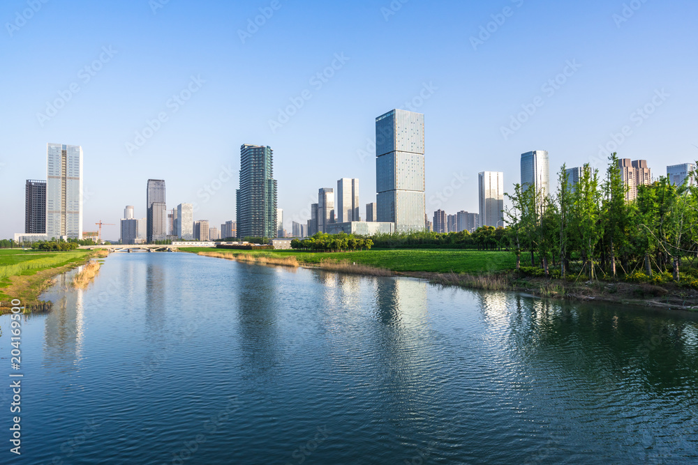 城市天际线全景