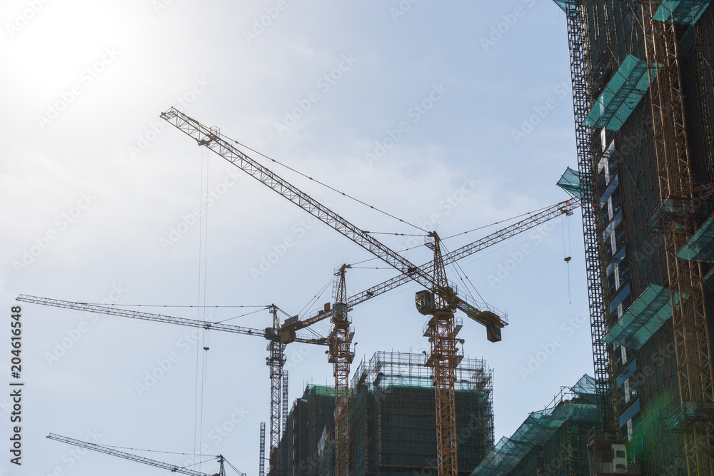 crane in construction site