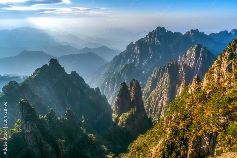 中国黄山日出