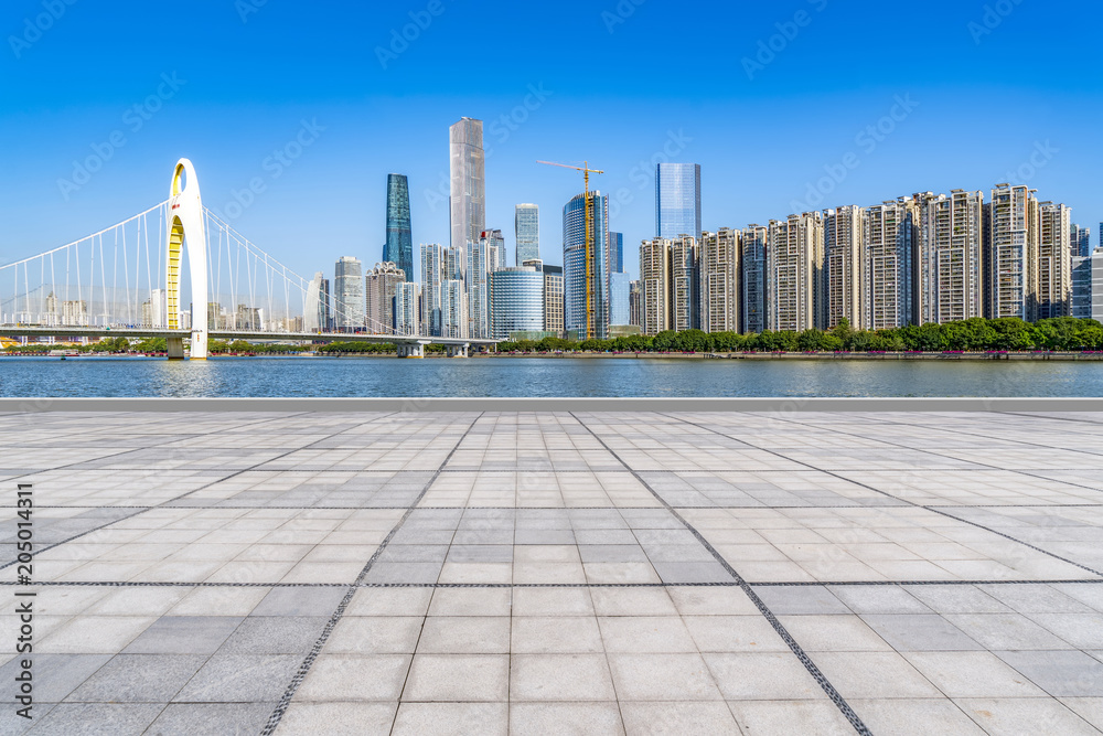 Prospects for the empty square floor tiles of Guangzhou urban complex.