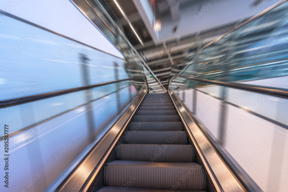 escalator in shopping mall