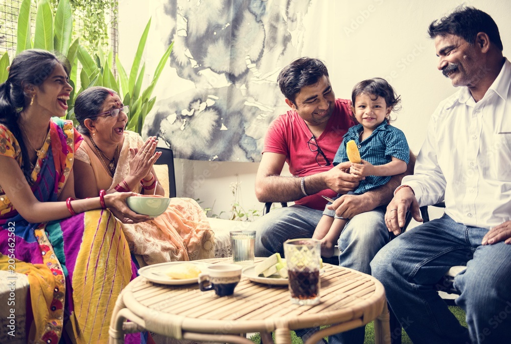 A happy Indian family