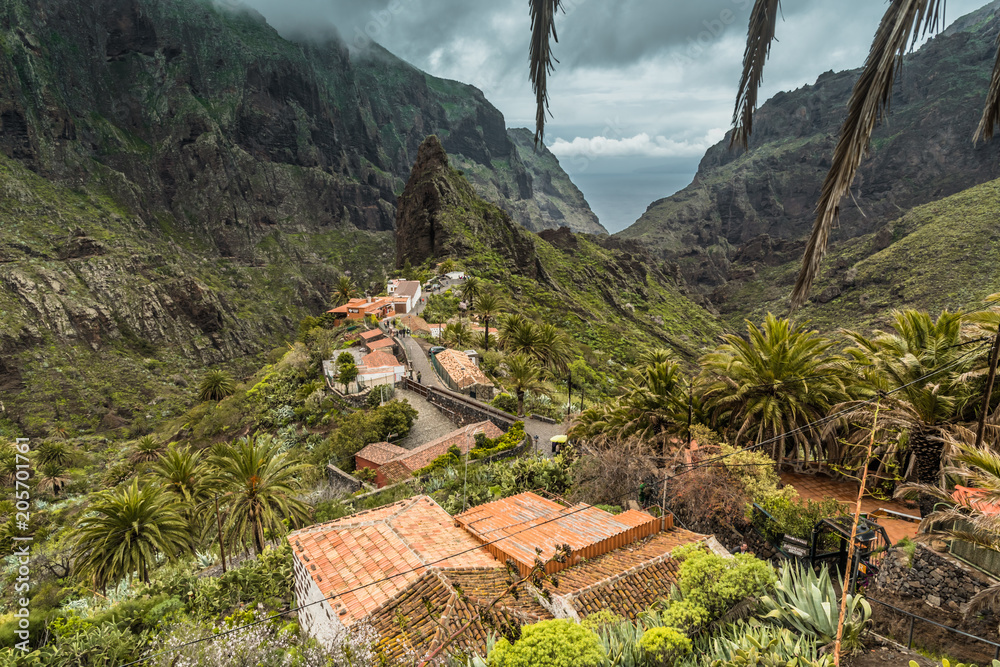 PUERTO DE LA CRUZ，特内里费/西班牙-2018年2月23日：特内里费岛上的马斯卡村