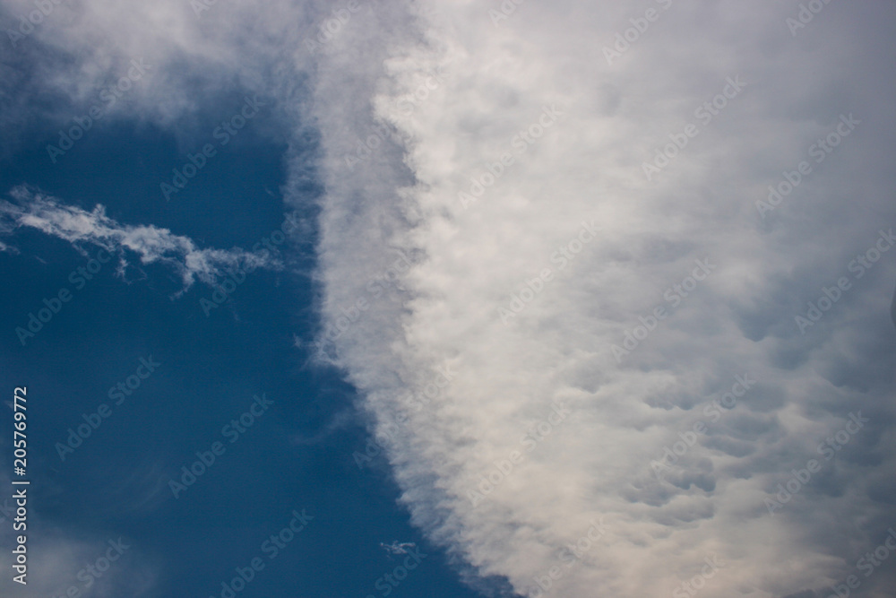 Clouds are beautiful waves in the sky.