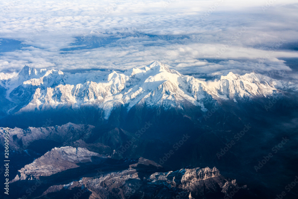 死亡Alpen von oben