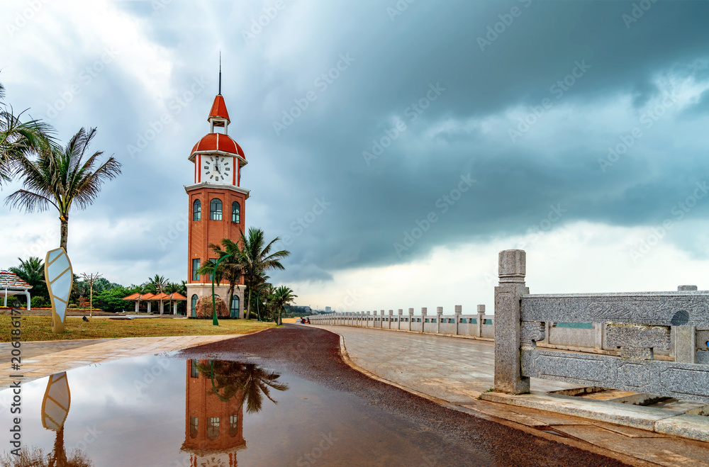 Ancient bell tower by the sea