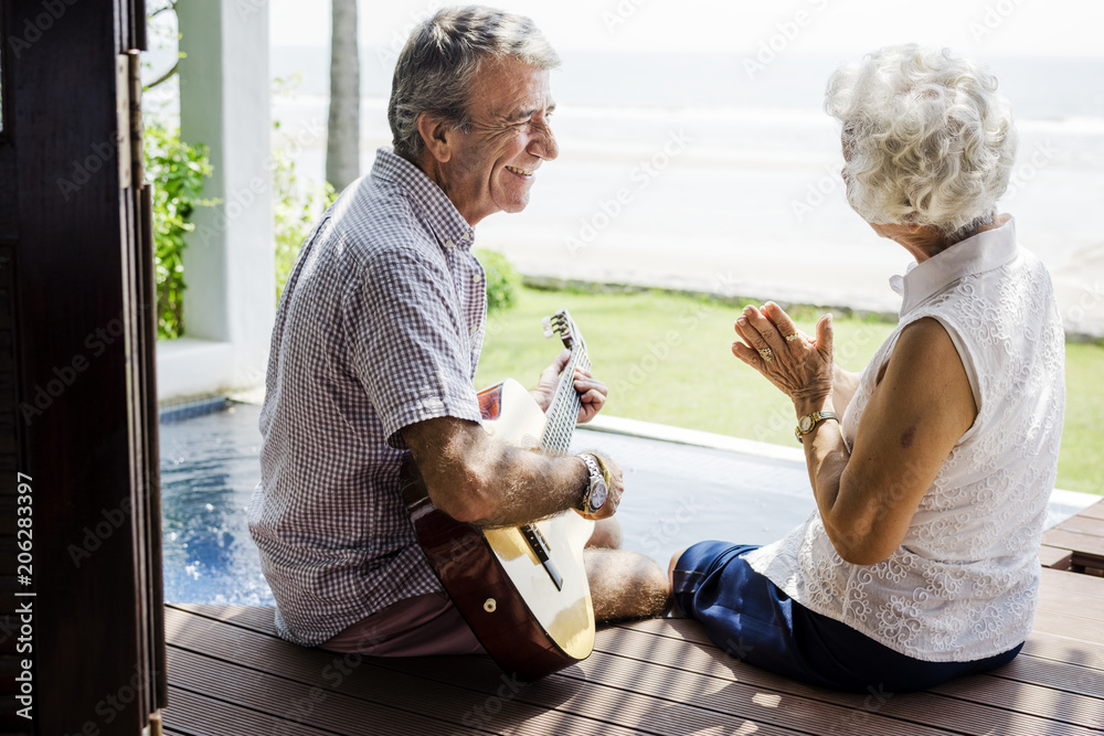 Senior couple enjoying their vacation