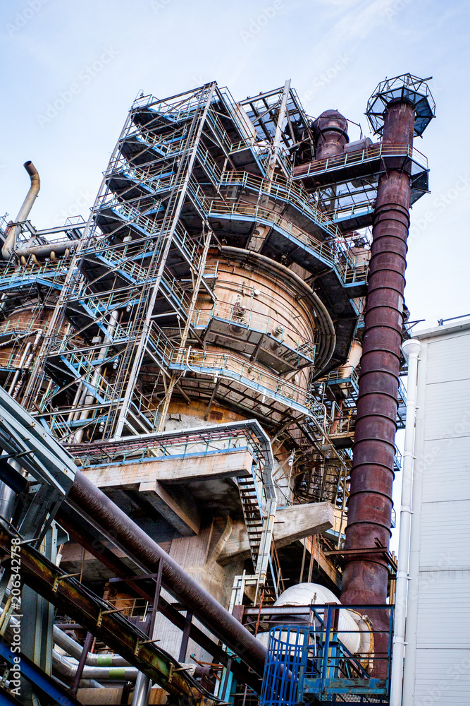 Pipes and buildings of factory