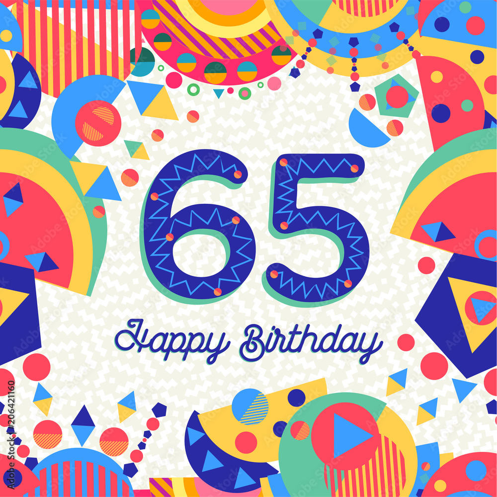 65六十五岁生日贺卡