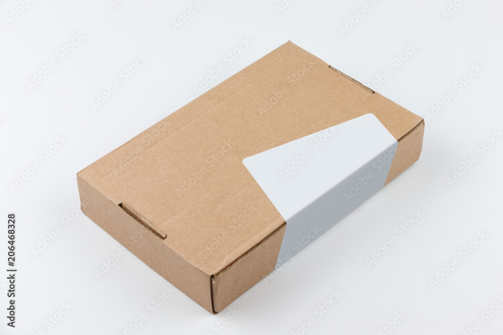 Cardboard box isolated on white