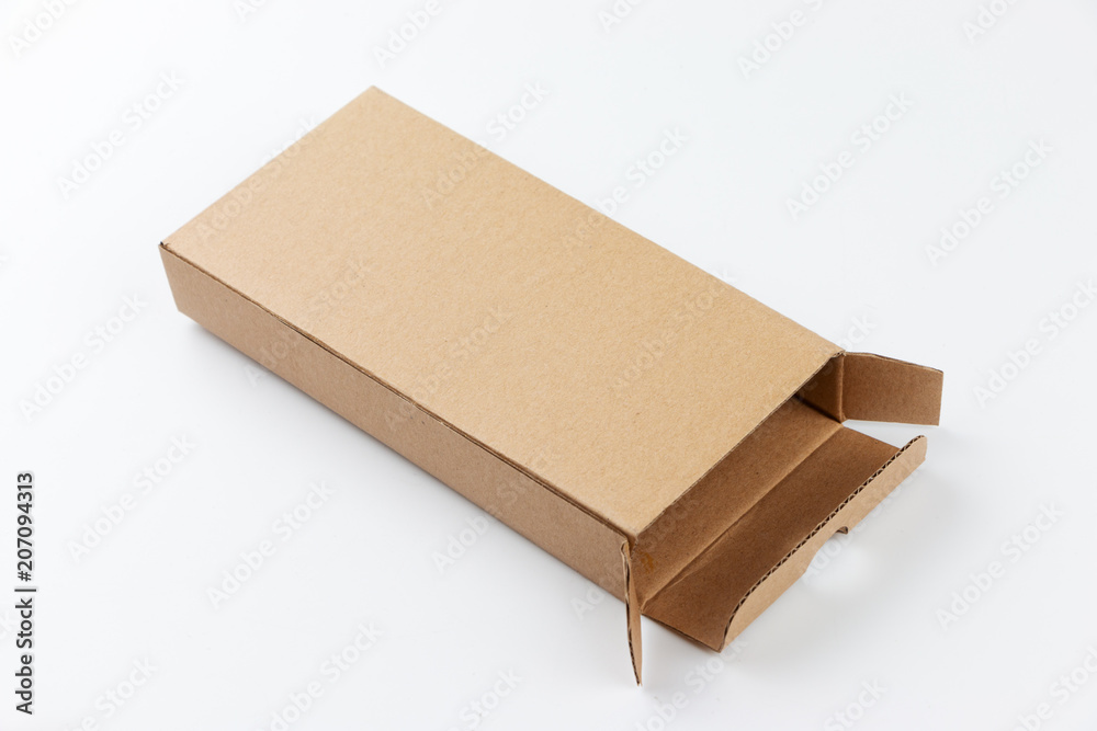 Cardboard box isolated on white