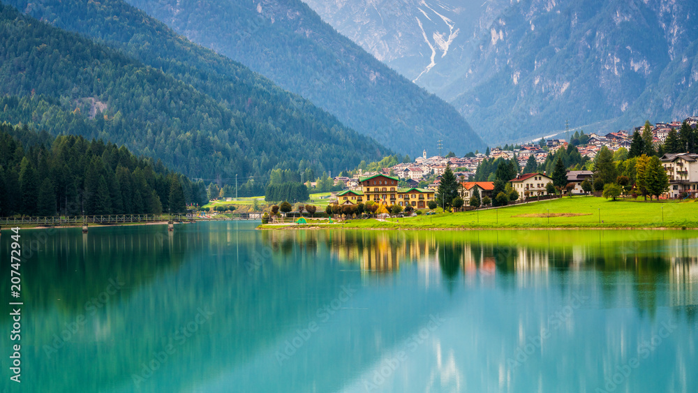 Mountain village in Auronzo di Cadore, Italy