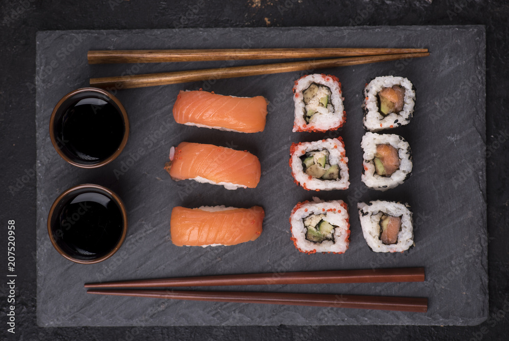 Sushi set from above