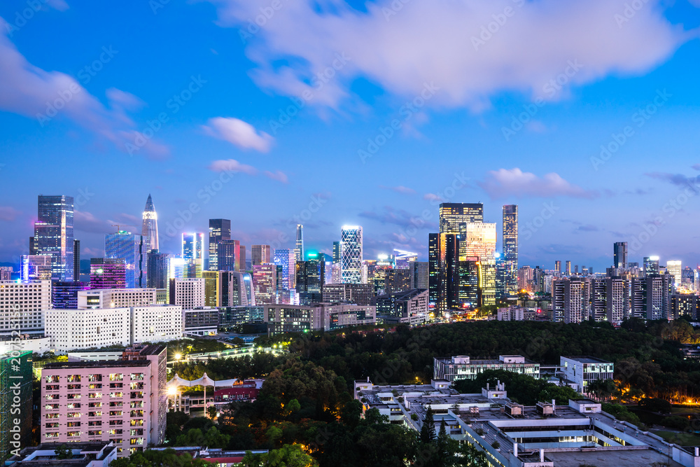 城市天际线全景