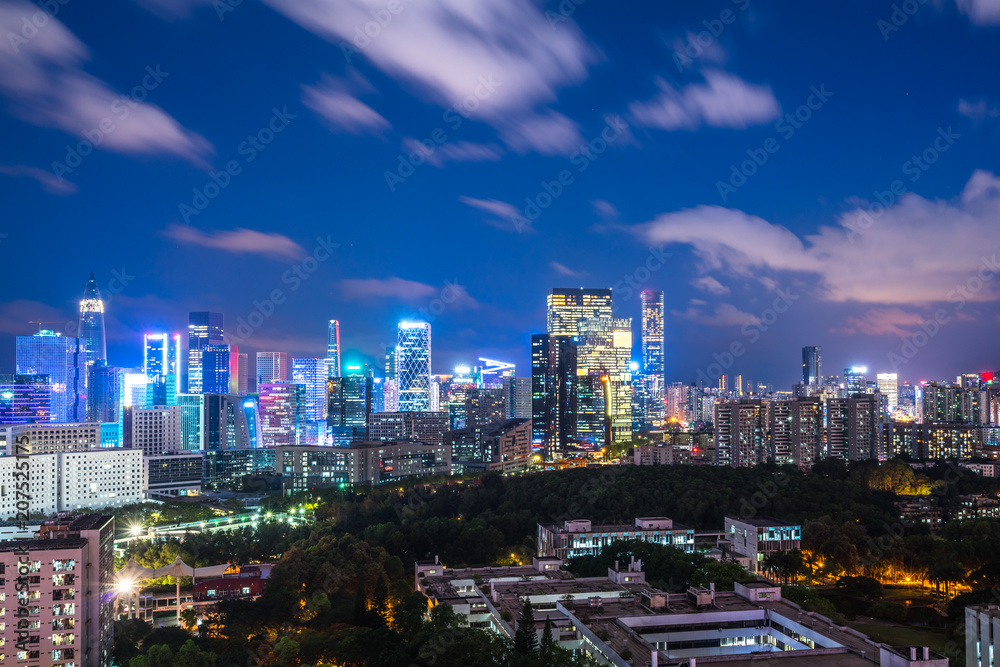 城市天际线全景