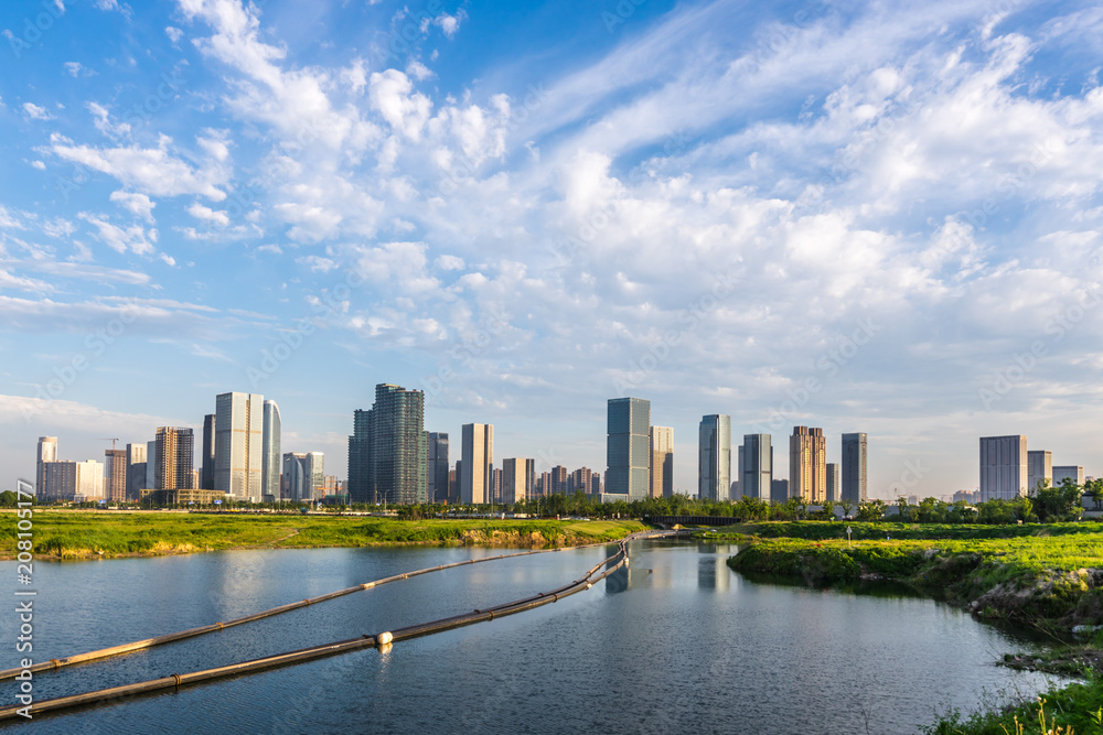 城市天际线全景