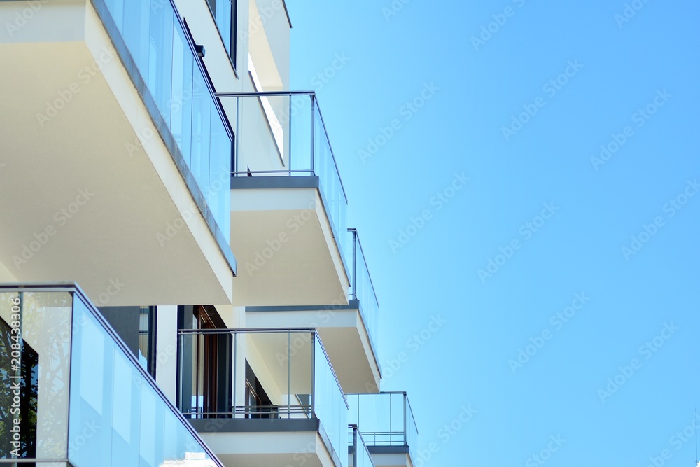 Modern apartment building exterior