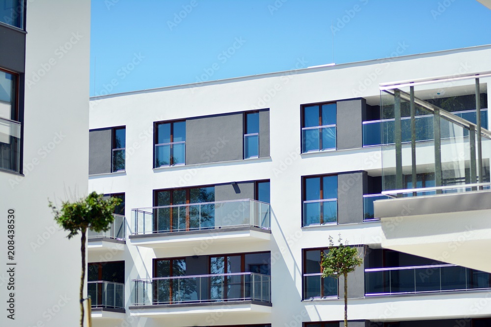 Modern apartment building exterior