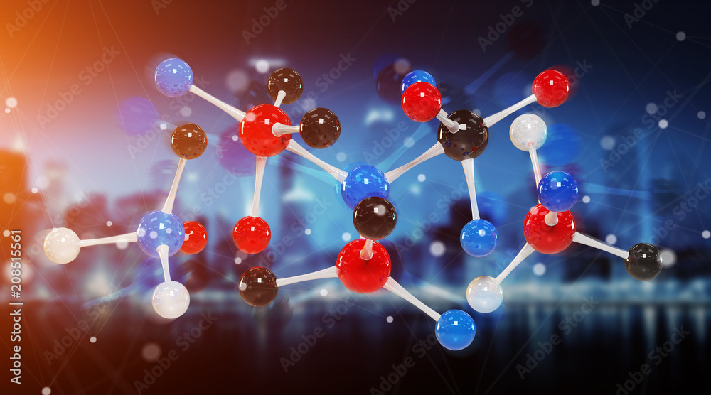 现代数字分子结构三维绘制