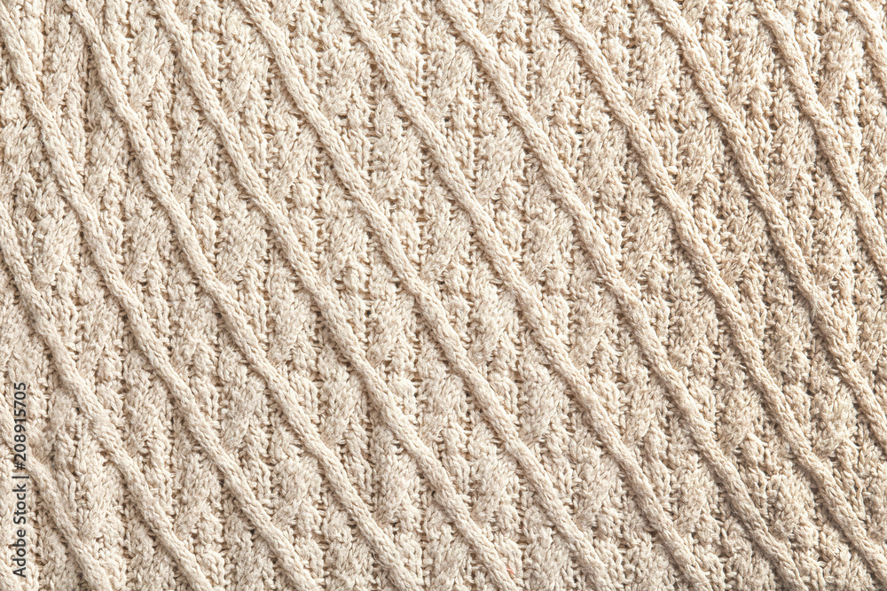 Knitted fabric texture, closeup