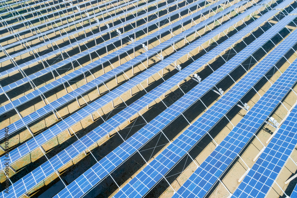 aerial view of solar energy