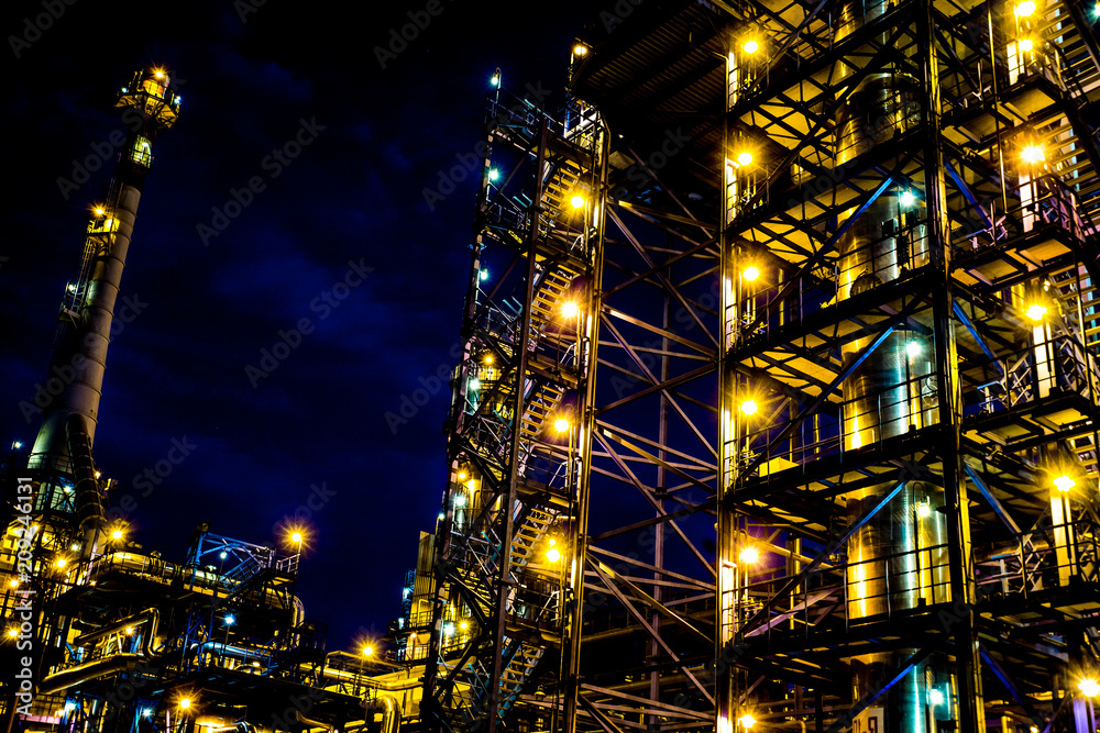 Pipes and buildings of big factory