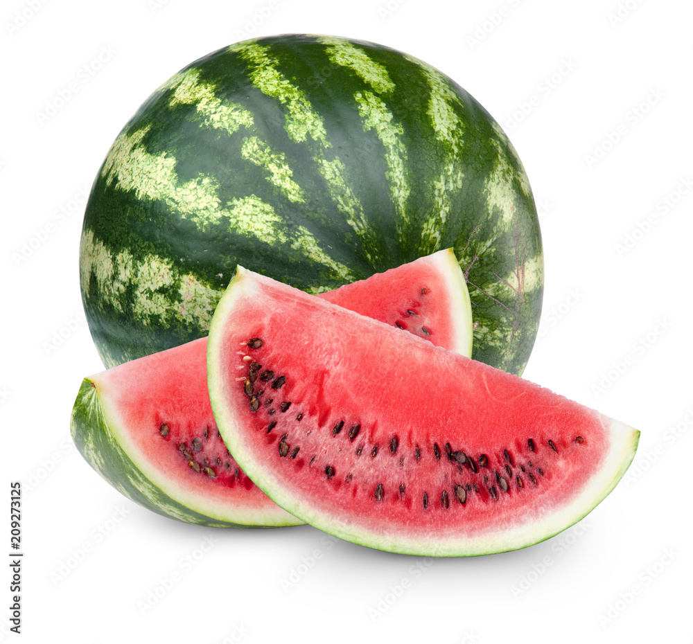 Watermelon fruits Isolated