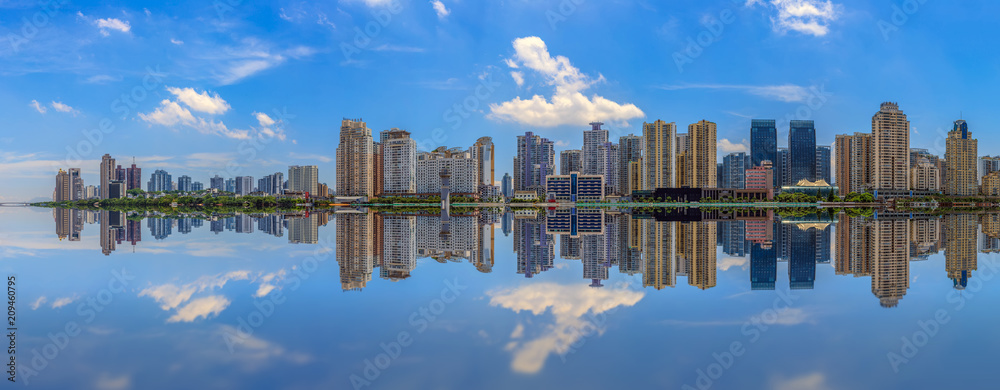 Urban architectural landscape in Wenzhou, China