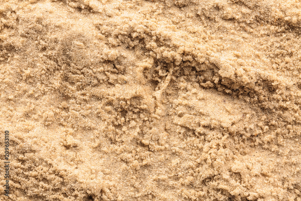 Beach wet sand, closeup