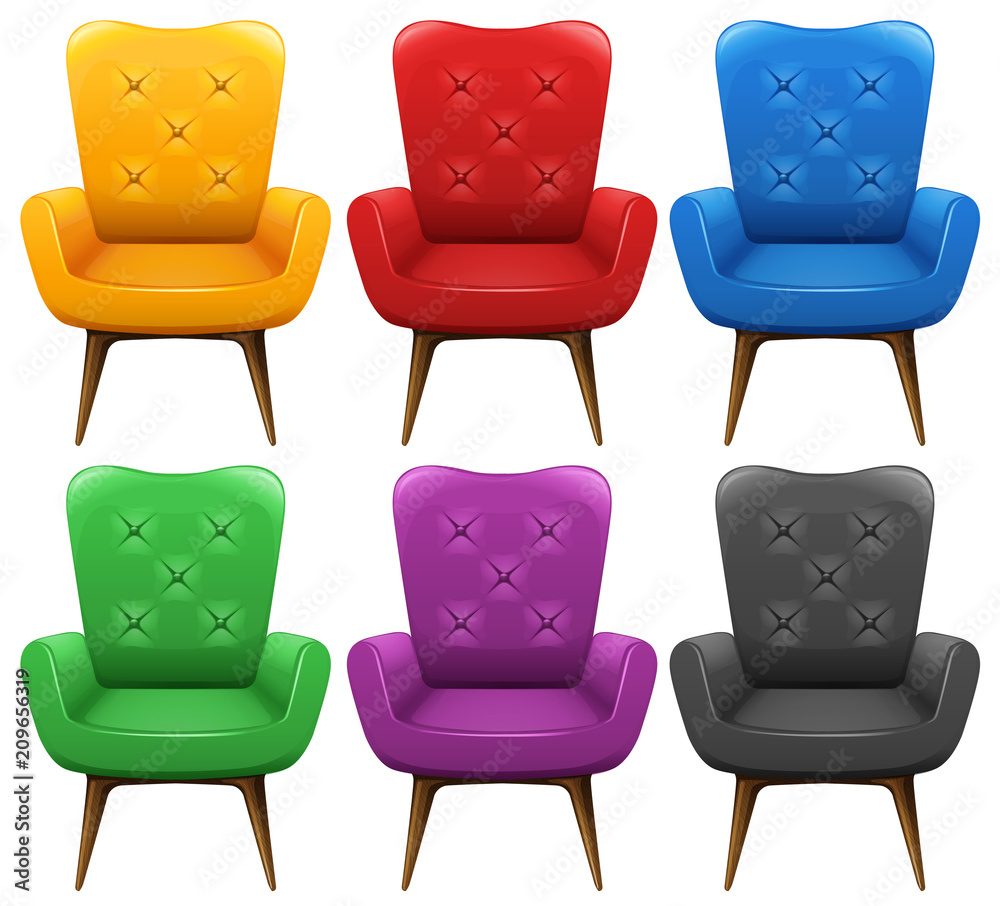 A Set of Colourful Chair