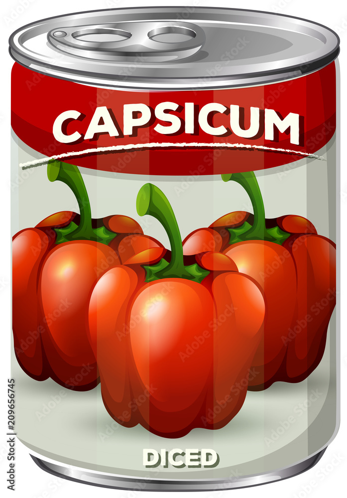 A Can of Diced Capsicum