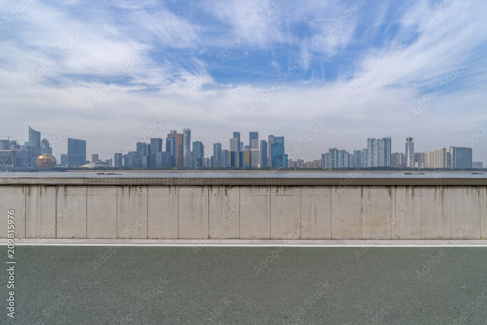 杭州城市建筑景观的天际线