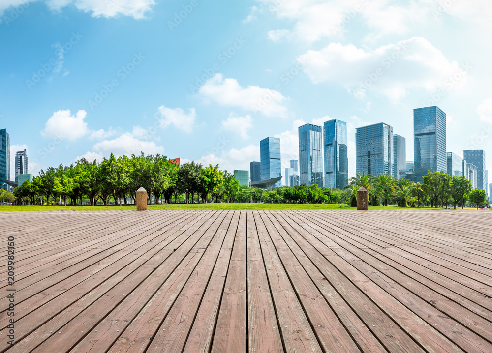 深圳木地板广场与现代城市商业建筑