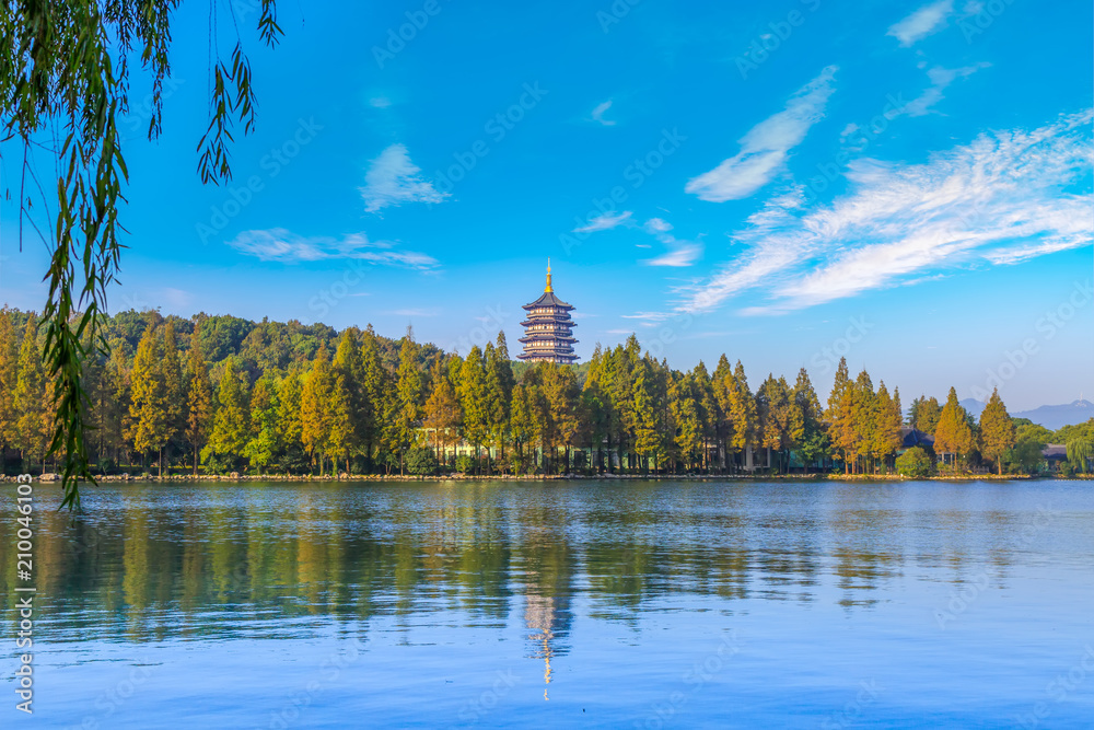 中国杭州西湖风景秀丽