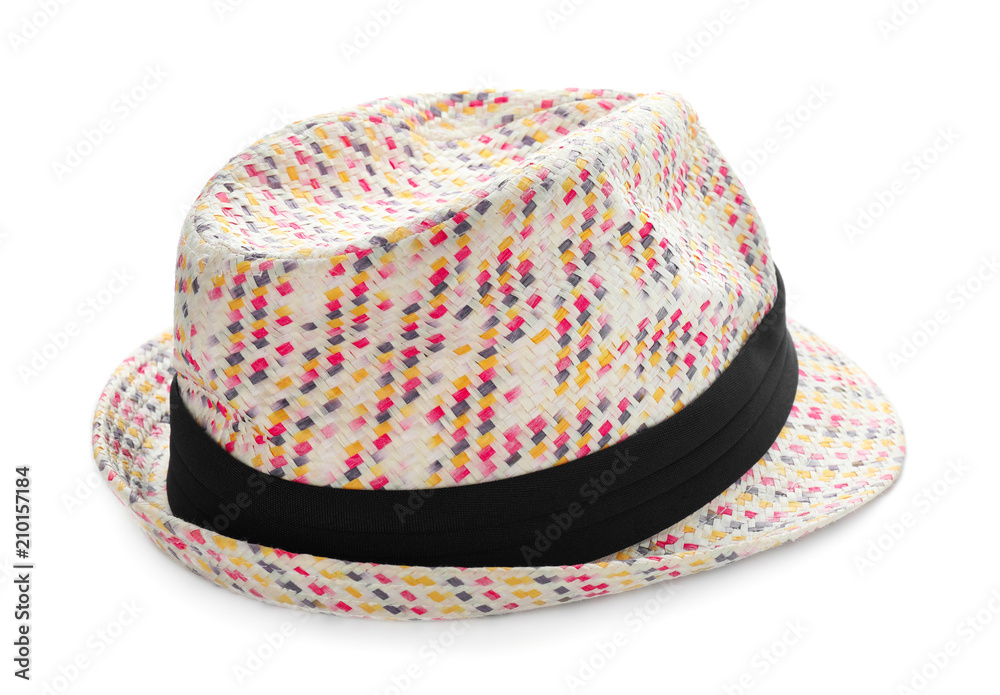 Beach hat on white background