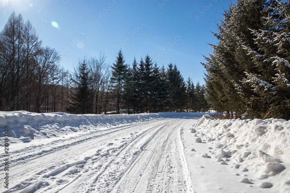 冬季雪道