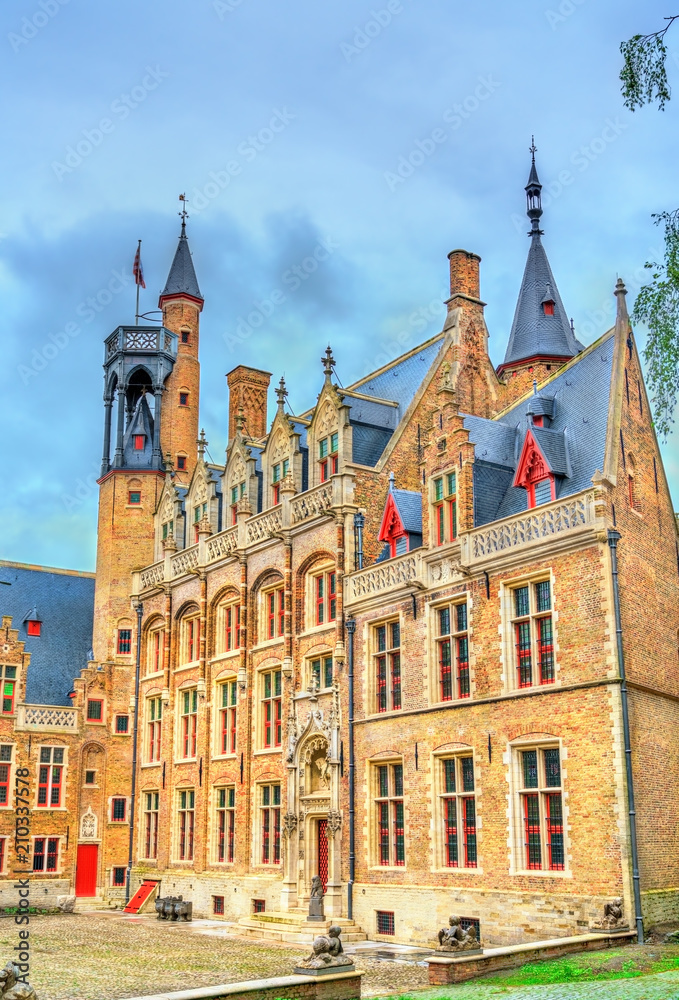 Historical buildings in Bruges, Belgium