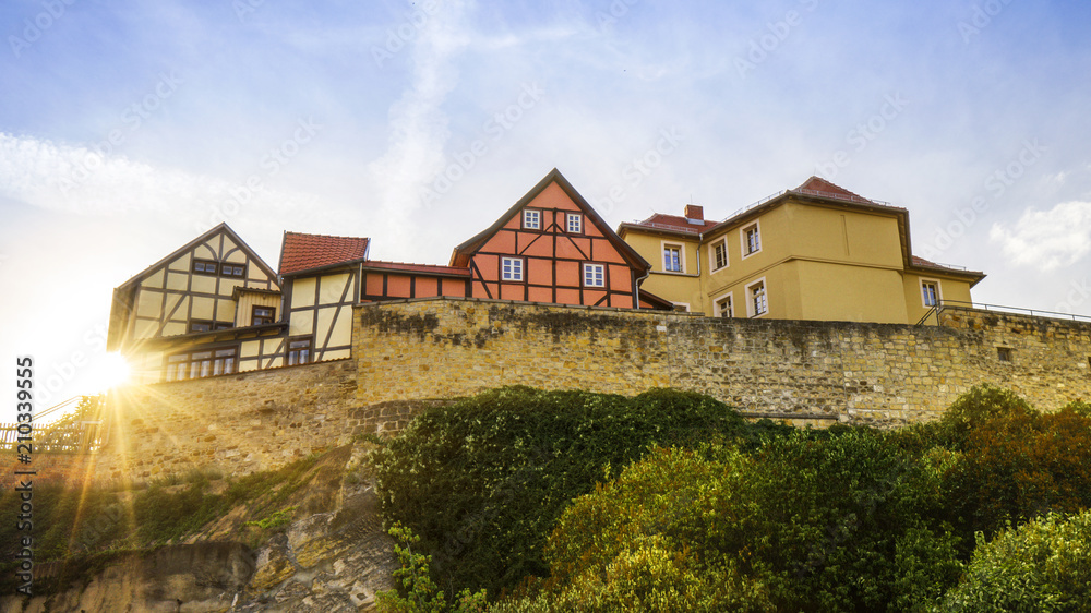 Alte deutsche Häuser in Quedlinburg