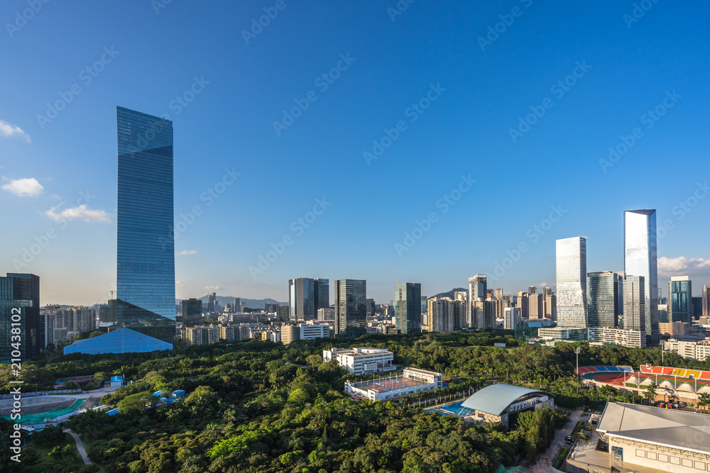 全景深圳城市天际线