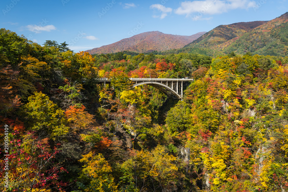 Naruko峡谷，东北地区风景最美的峡谷之一，位于宫城县西北部