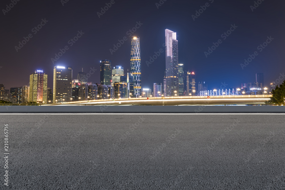 Prospects for expressway, asphalt pavement, city building commercial building, office building