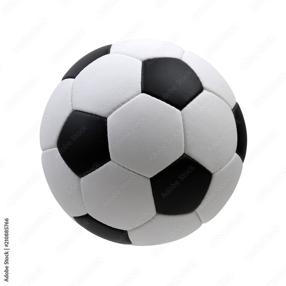 soccer ball on white